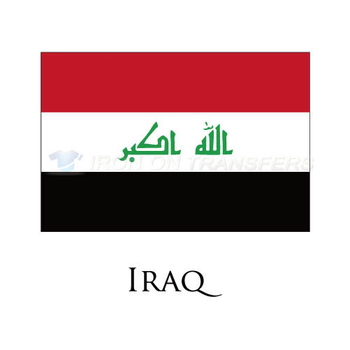 Iraq flag Iron-on Stickers (Heat Transfers)NO.1897